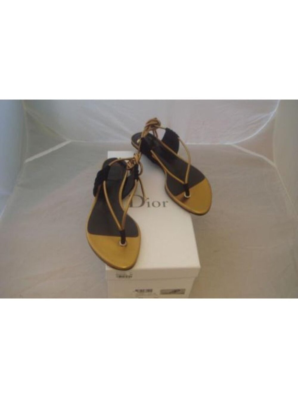 Christian Dior Django Ankle Strap Flats Women’s 8.5 (38.5) New in Box